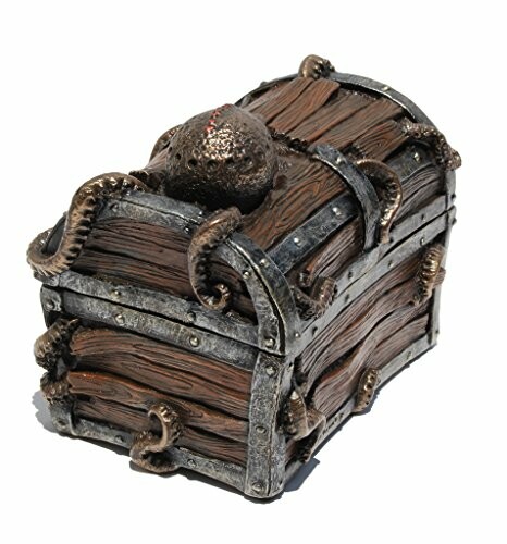 Decorative fantasy treasure chest with tentacle design