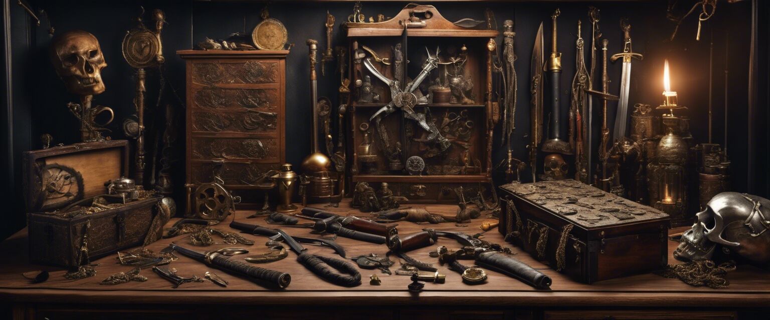 Display of pirate weapons