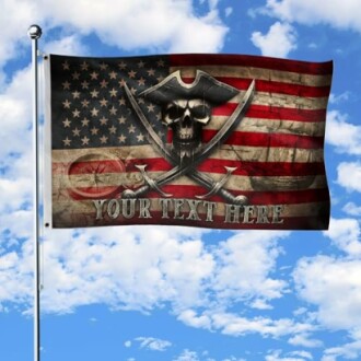 Pirate American House Flag