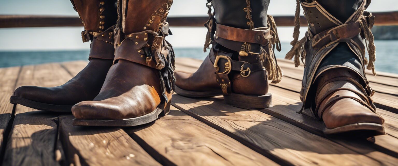 Variety of pirate footwear